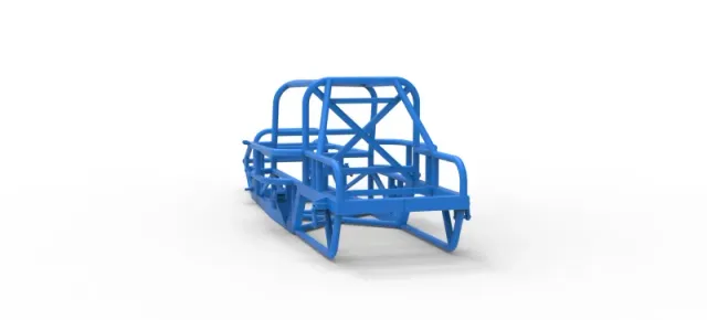 Frame of Vintage Dirt Modified stock car Version 6 Scale 1:25 — Image 11 of 16