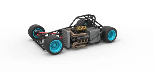 Supermodified front engine race car Base Version 2 Scale 1:25 — Фото 31 из 31
