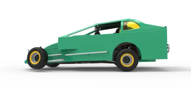 Northeast Dirt Modified stock car while turning V2 Scale 1:25 — Фото 9 из 30