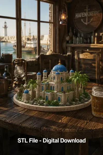 Azure Oasis Palace STL File for 3D Print
