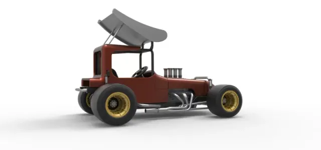Vintage Winged Supermodified stock car Scale 1:25 — Фото 21 из 31