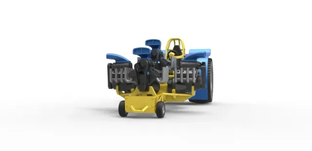 Diecast Pulling tractor with 4 engines V8 Version 6 Scale 1:25 — Image 4 of 31