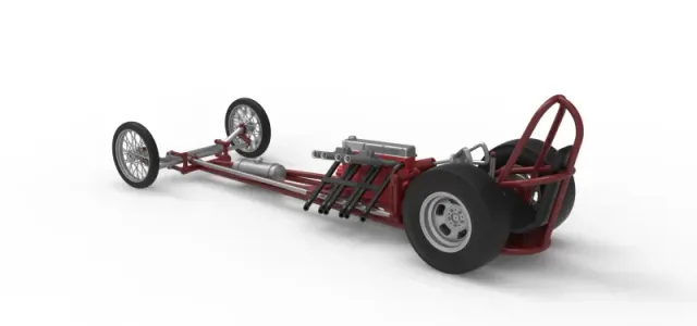 Vintage Front engine dragster Base Version 6 Scale 1:25 — Image 12 of 30