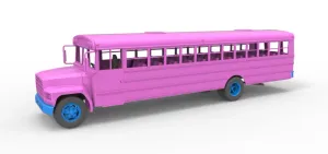 School bus for Figure 8 racing Version 2 Scale 1:25