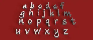INK JOURNAL Font lowercase 3D letters STL file