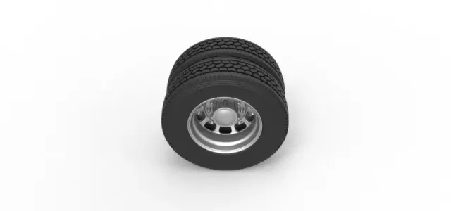 Diecast Rear custom wheel of semi truck Version 3 Scale 1:25 — Фото 6 из 12