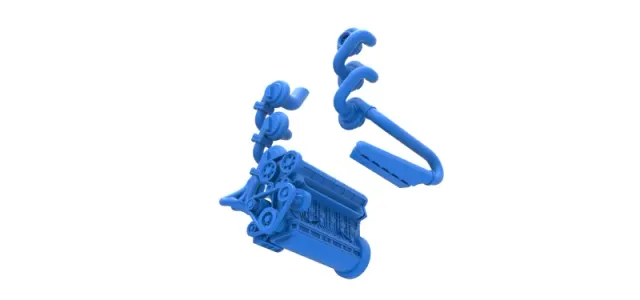 Diecast Triple Turbo straight-six engine Scale 1:25 — Фото 18 из 20