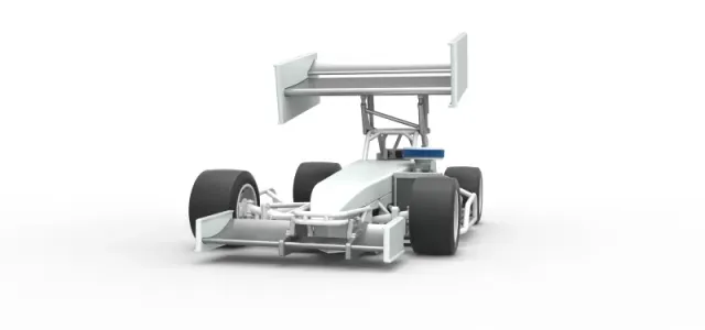 Supermodified front engine Winged race car V4 Scale 1:25 — Фото 6 из 30