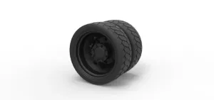 Diecast Low profile double wheel