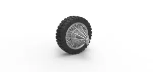 Diecast Front slab semi wheel for pickup Scale 1:25