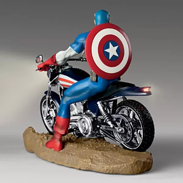 Captain America On Motorcycle Print Model 3D STL — Image 6 of 7