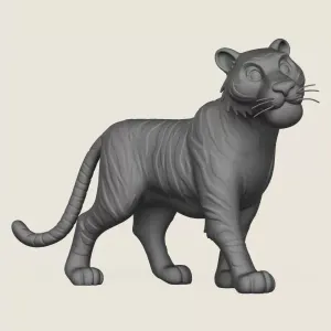 Tiger Toy Print Ready 3D Model