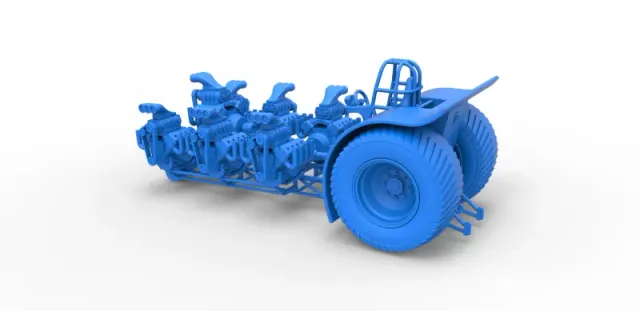Diecast Pulling tractor with 7 engines V8 Scale 1:25 — Фото 21 из 30