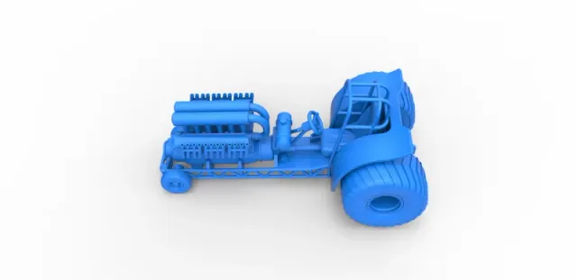Diecast Mini Rod pulling tractor with V12 engine Scale 1 to 25 — Фото 19 из 31
