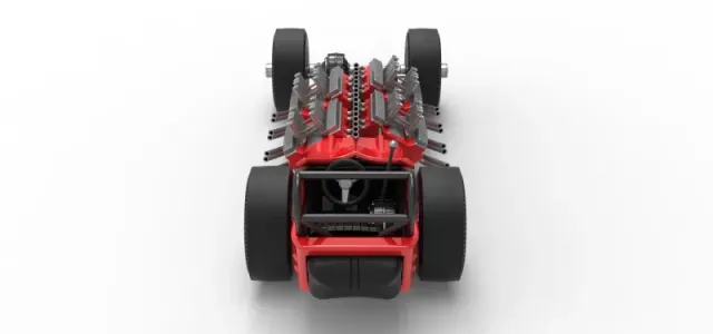Vintage AWD Dragster Version 2 Scale 1:25 — Фото 17 из 30