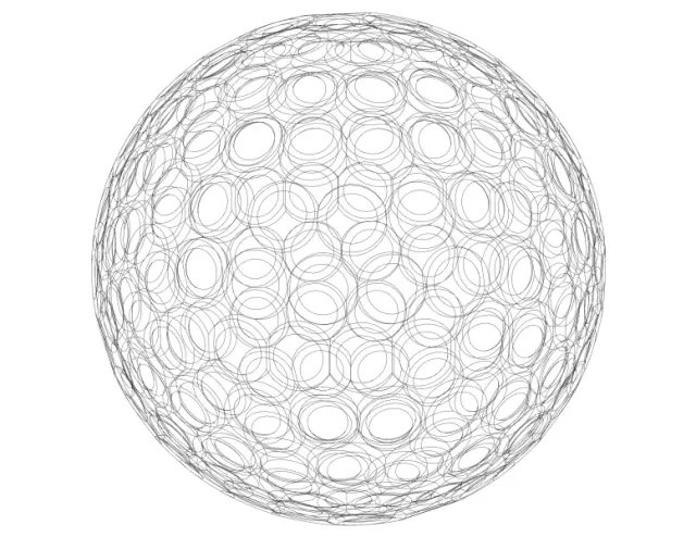 Wireframe Shape Geometric Golf Ball — Фото 3 из 7