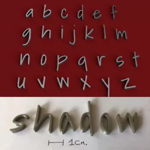 SHADOW lowercase 3D letters STL file