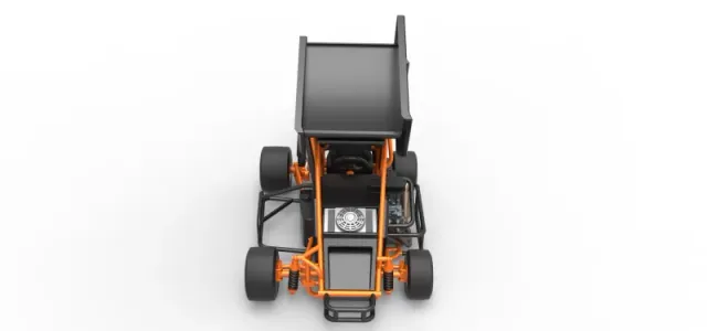 Pavement Winged 600 Micro sprint car Scale 1:25 — Фото 8 из 31