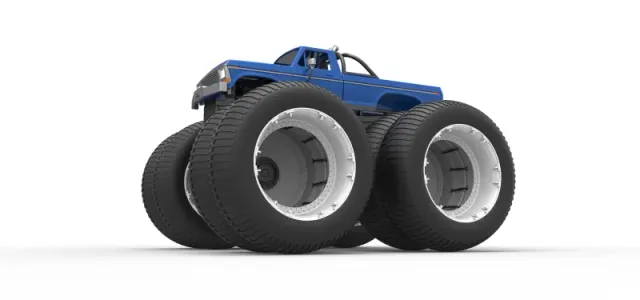 Diecast vintage Monster Truck with double wheels Scale 1:25 — Image 3 of 28