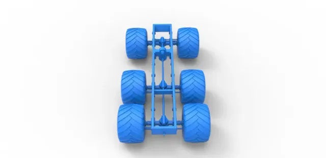 Diecast old school monster truck chassis 6x6 Scale 1:25 — Фото 25 из 31