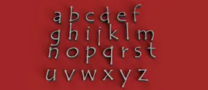 TEMPUS lowercase 3D letters STL file