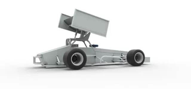 Supermodified front engine Winged race car V4 Scale 1:25 — Фото 18 из 30