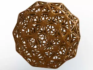 Wireframe Shape Geometric Diamond