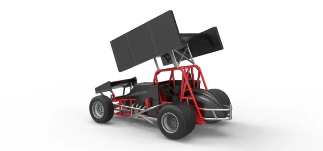 Vintage Winged Sprint car Scale 1:25 — Фото 12 из 31