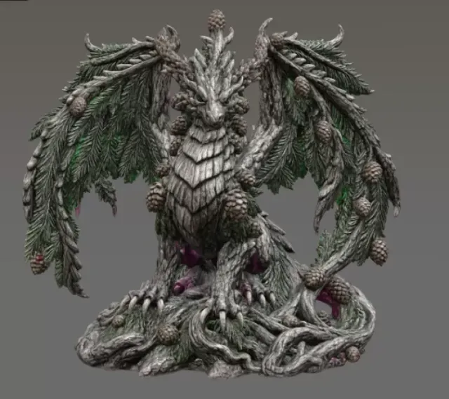 Ancient Forest Guardian Dragon STL File for 3D Print — Image 8 of 17