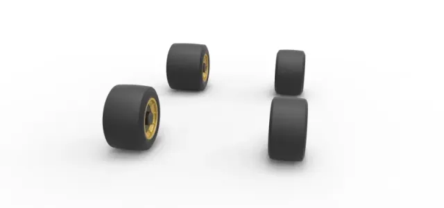 Wheel set of Vintage Asphalt Supermodified stock car 1:25 — Фото 3 из 14