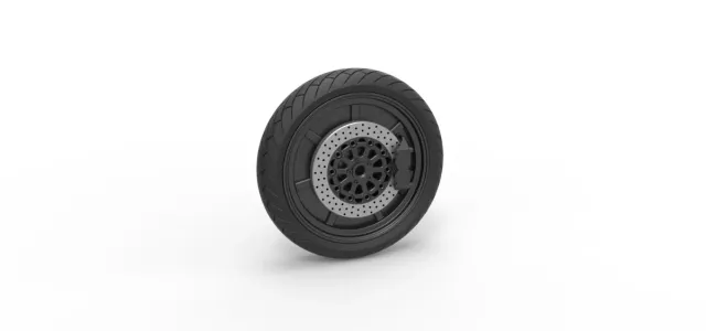 Front wheel of Top fuel Dirt dragster motorcycle Scale 1:25 — Фото 13 из 13