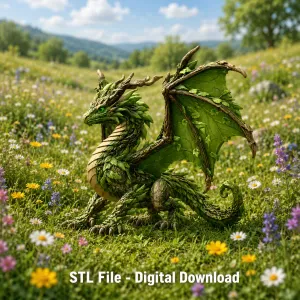 Woodland Guardian Dragon STL File for 3D Print