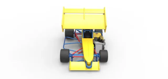 Supermodified front engine Winged race car V2 Scale 1:25 — Image 8 of 30