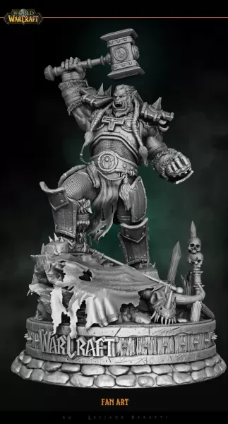 Warcraft Thrall Durotan Busto Print Model 3D STL — Фото 3 из 8