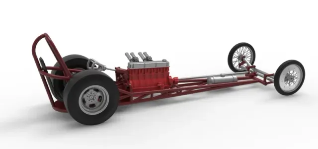Vintage Front engine dragster Base Version 6 Scale 1:25 — Image 20 of 30