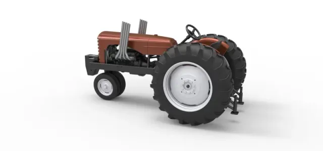 Vintage Small block Pulling tractor Version 4 Scale 1:25 — Фото 12 из 30