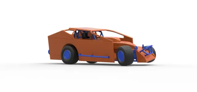 Northeast Dirt Modified stock car while turning Scale 1:25 — Image 25 of 31