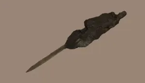Model of knife made from French projectile
