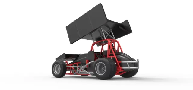 Vintage Winged Sprint car Scale 1:25 — Фото 13 из 31