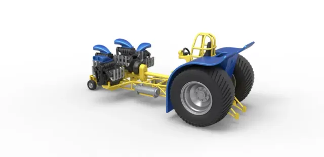 Diecast Pulling tractor with 4 engines V8 Version 6 Scale 1:25 — Image 9 of 31