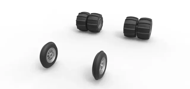 Wheel Set of water pumper Sand buggy Version 1 Scale 1:25 — Image 2 of 12