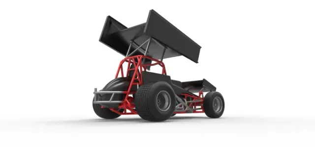 Vintage Winged Sprint car Scale 1:25 — Фото 19 из 31