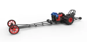 Diecast Front engine dirt dragster with turbo V8 Scale 1:25