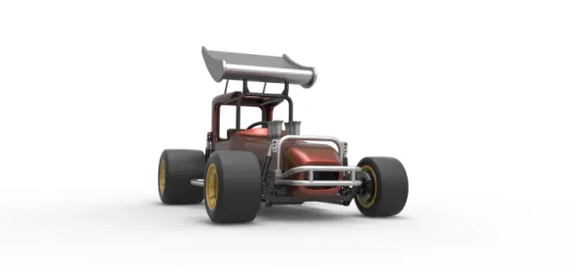 Vintage Winged Supermodified stock car Scale 1:25 — Фото 27 из 31