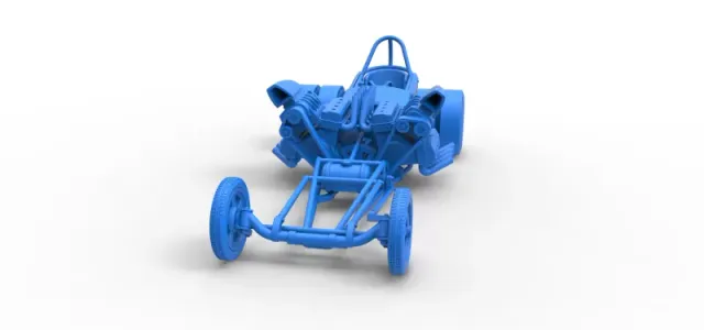 Diecast Front engine old school dragster with 2 V8 Scale 1:25 — Фото 14 из 30