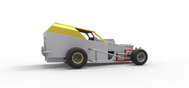 Vintage Dirt Modified stock car Version 7 Scale 1:25 — Image 21 of 27