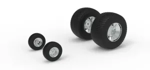 Wheel set of Pro Stock Pulling Tractor Version 3 Scale 1:25