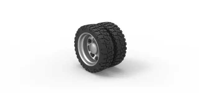 Diecast Rear semi wheel for pickup Version 3 Scale 1:25 — Фото 7 из 12