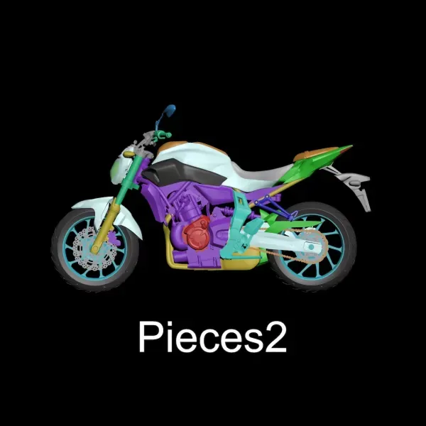 3D Printable Yamaha MT-07/FZ-07 Street Motorcycle Model — Фото 6 из 10