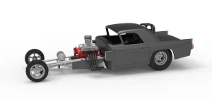 Front engine old school dragster with shell V12 Scale 1:25